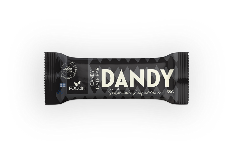 Dandy Candy Date Bar, Salmiak Liquorice, Foodin, 35 g
