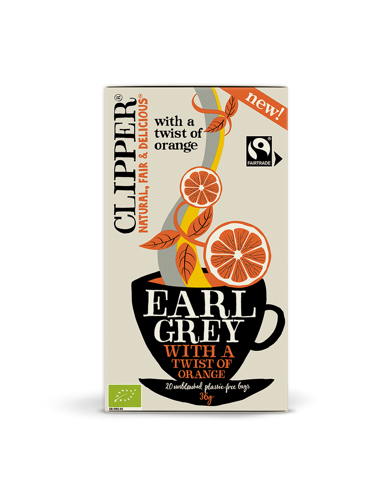 Clipper, Earl Grey, Appelsiini, musta tee, 20 pss