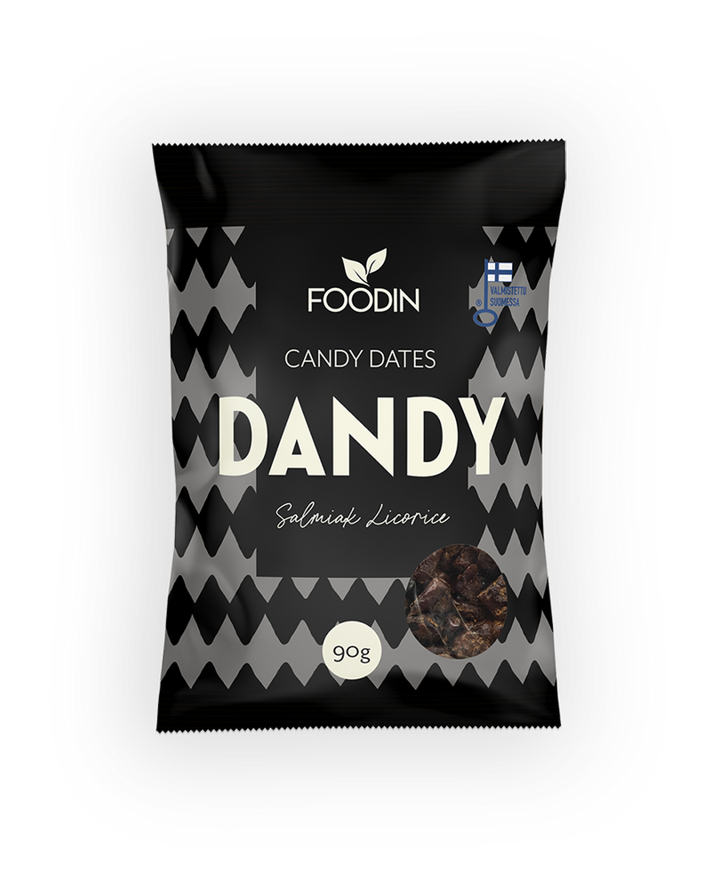 Dandy Candy Dates, Salmiak Liquorice, Foodin, 90 g