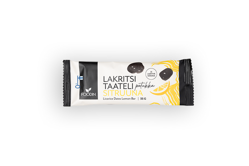 Lakritsitaatelipatukka, Sitruuna, Foodin, 35 g