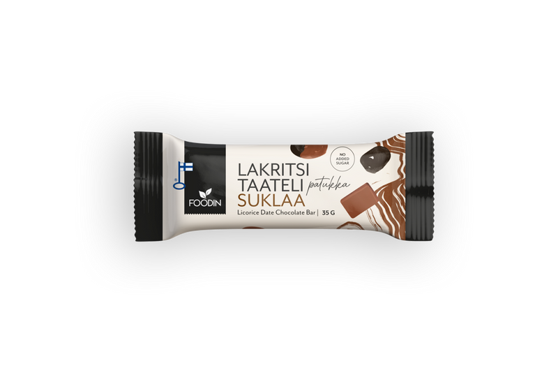 Lakritsitaatelipatukka, Suklaa, Foodin, 35 g