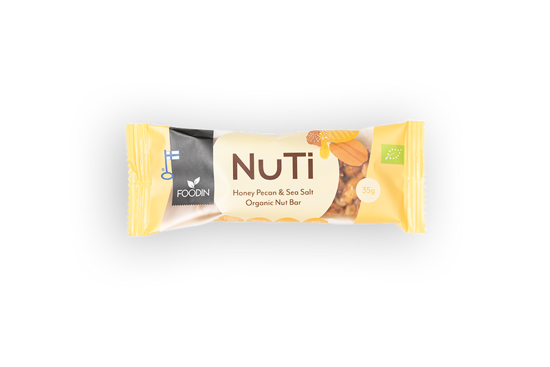 NUTI, Honey, Pecans & Sea Salt, luomu, Foodin, 35 g