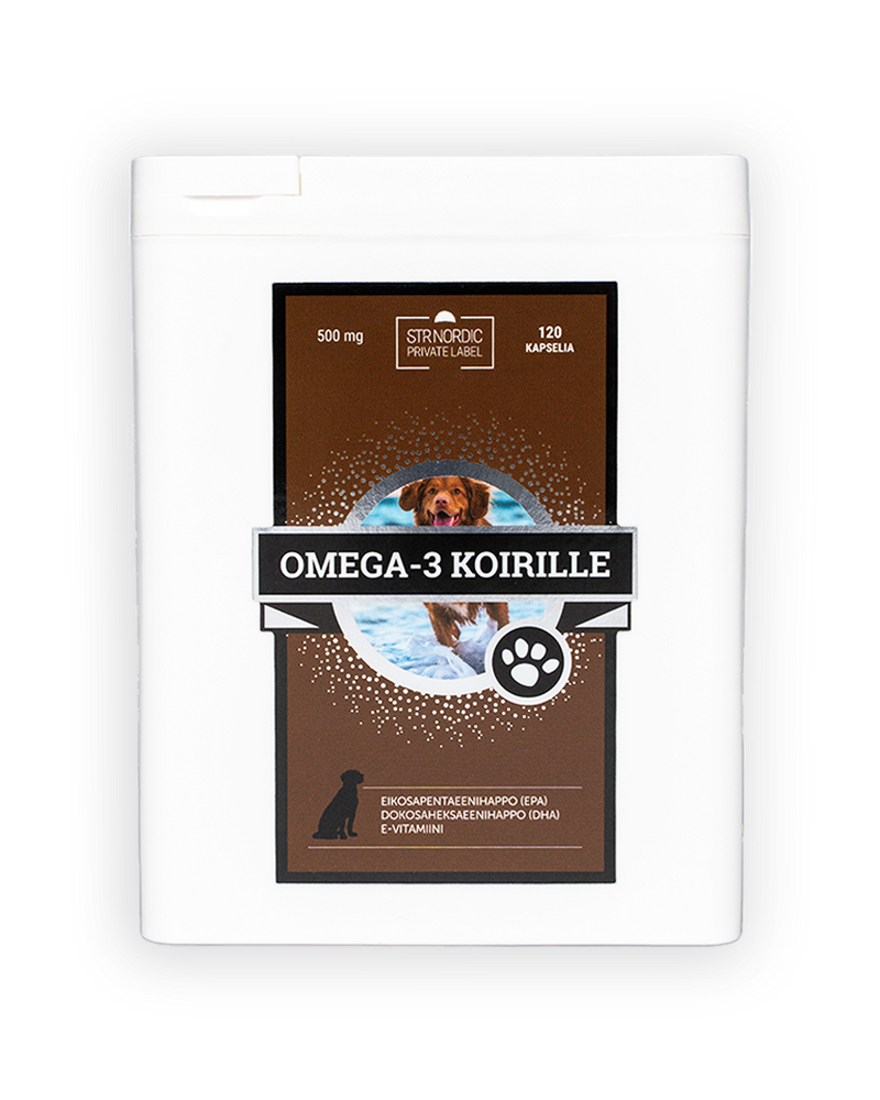 Omega-3 Koirille, 500 mg, 120 kapselia