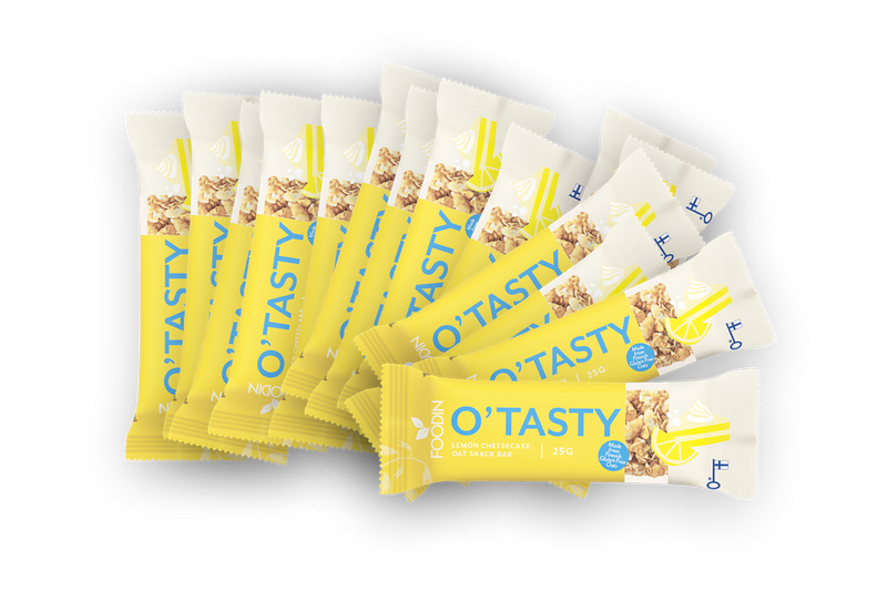 O`Tasty Oat Bar Lemon Cheesecake, kauragranolapatukka, Foodin, 15 x 25 g