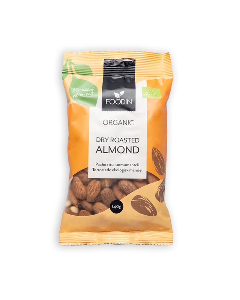 Paahdettu Manteli, luomu, Foodin, 140 g