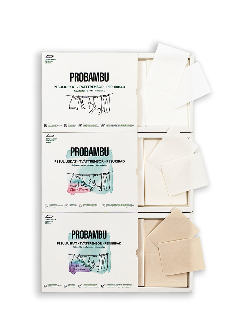 Pro Bambu, pyykinpesuliuskat, 40 pesukertaa