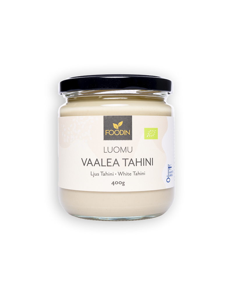 Tahini, vaalea, luomu, Foodin, 400 g