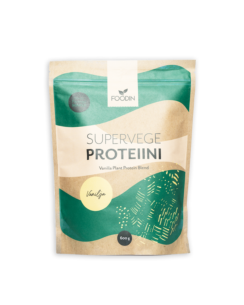 Supervege kasviproteiinisekoitus, vanilja, Foodin, 600 g