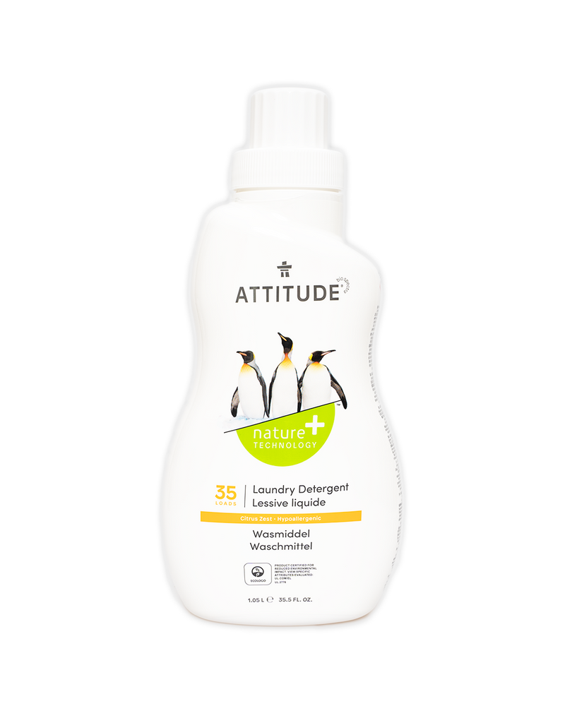 Nestemäinen pyykinpesuaine, sitrus, Attitude, 1,05 l