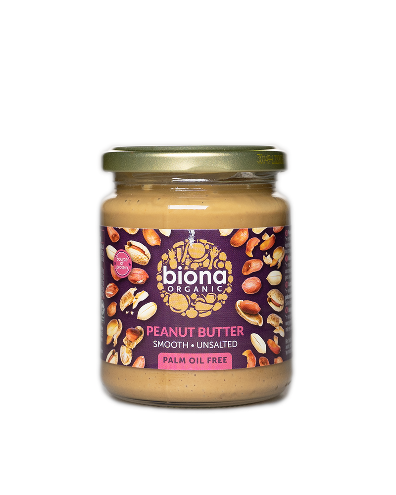 Maapähkinävoi, smooth, suolaton, Biona, 250 g