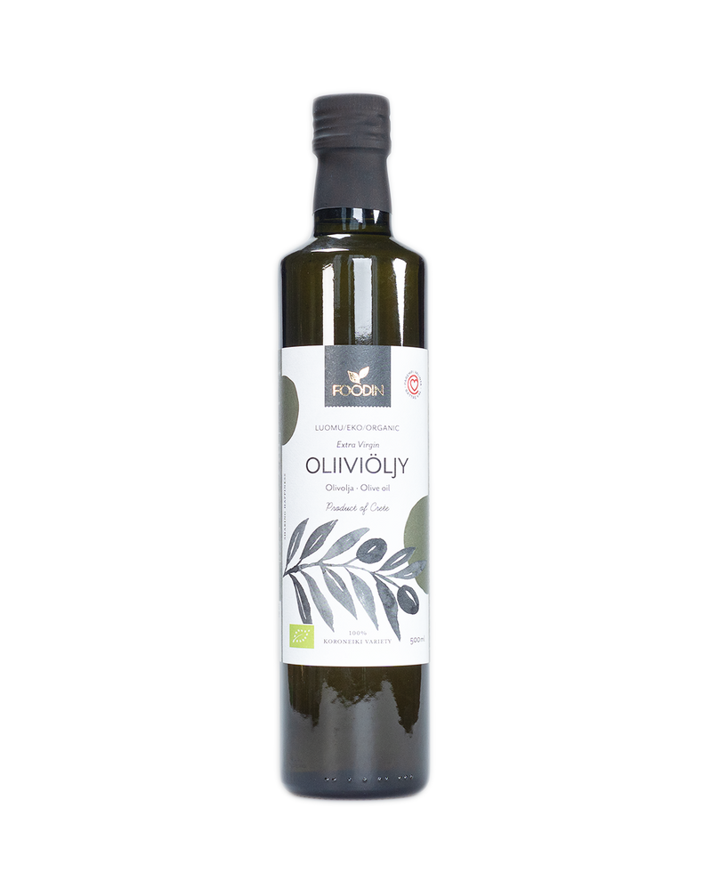 Ekstraneitsytoliiviöljy, luomu, Foodin, 500 ml