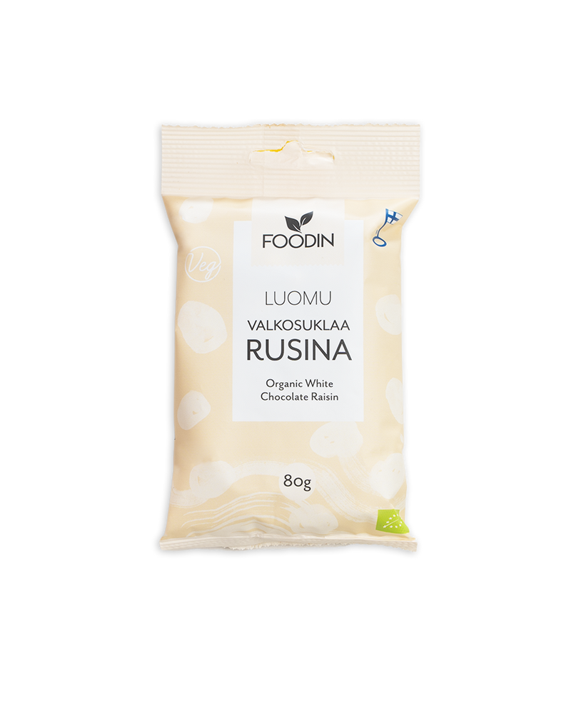 Valkosuklaarusina, luomu, Foodin, 80 g